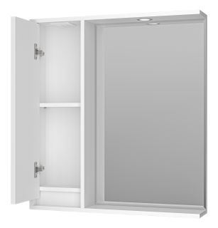 Зеркальный шкаф с подсветкой Brevita Balaton BAL-04075-01-Л левый 75см белый